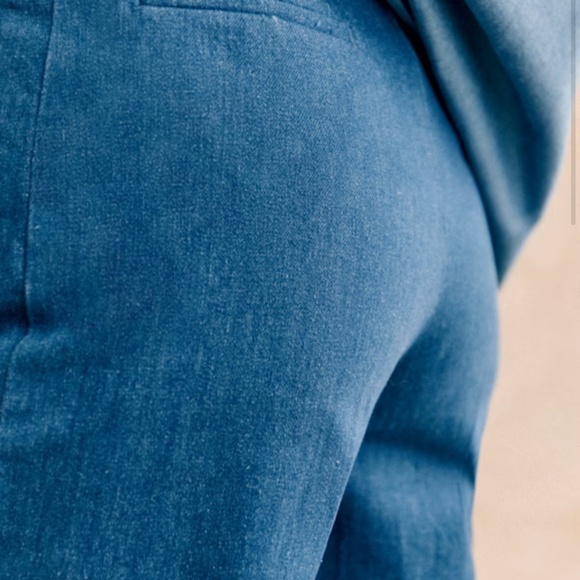 Sezane Martin Trousers in Cyan - Picture 3 of 4